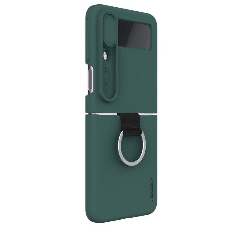 For Samsung Galaxy Z Flip4 5G NILLKIN CamShield Liquid Silicone + PC Full Coverage Case(Green) - Galaxy Z Flip4 5G Cases by NILLKIN | Online Shopping South Africa | PMC Jewellery | Buy Now Pay Later Mobicred