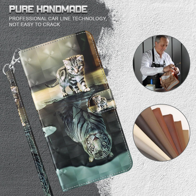 For Samsung Galaxy A14 5G 3D Painting Pattern TPU + PU Phone Case(Cat Tiger) - free shipping - PMC TechLife - Order now!