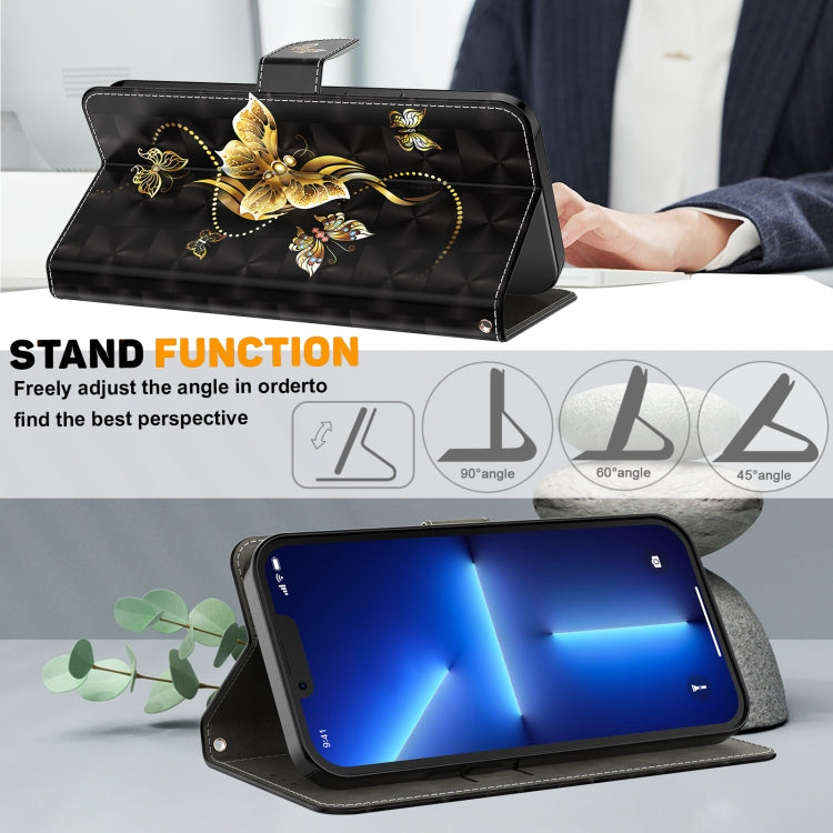 For Samsung Galaxy A14 5G 3D Painted Leather Phone Case(Golden Swallow Butterfly) - free shipping - PMC TechLife - Order now!
