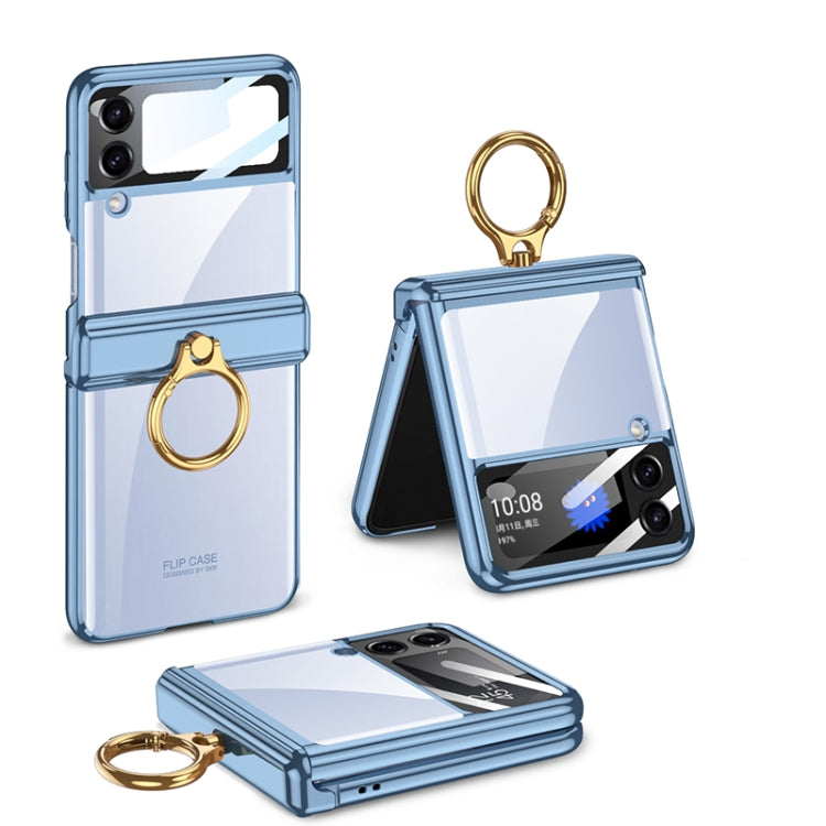 For Samsung Galaxy Z Flip4 GKK Magnetic Folding Phantom Rotary Phone Case with Ring Holder(Blue) - free shipping - PMC TechLife - Order now!