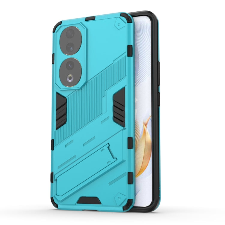 For Honor 90 Punk Armor PC + TPU Phone Case with Holder(Blue) - Honor Cases by PMC Jewellery | Online Shopping South Africa | PMC Jewellery