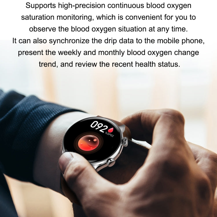 Ochstin 5HK8 Pro 1.36 inch Round Screen Blood Oxygen Blood Pressure Monitoring Bluetooth Smart Watch, Strap:Silicone(Black) - Smart Watches by OCHSTIN | Online Shopping South Africa | PMC Jewellery | Buy Now Pay Later Mobicred