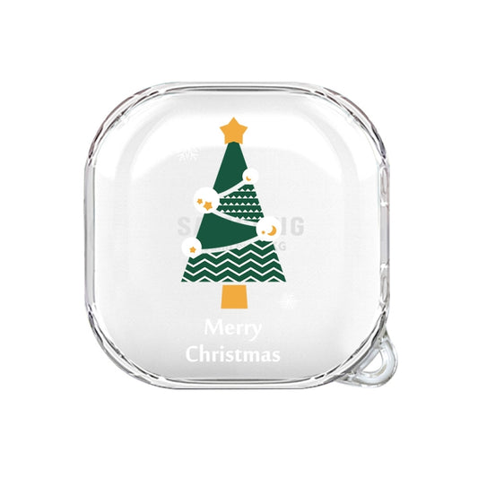 For Samsung Galaxy Buds Live Christmas Transparent TPU Earphone Case(Christmas Tree) - Samsung Earphone Case by PMC Jewellery | Online Shopping South Africa | PMC Jewellery