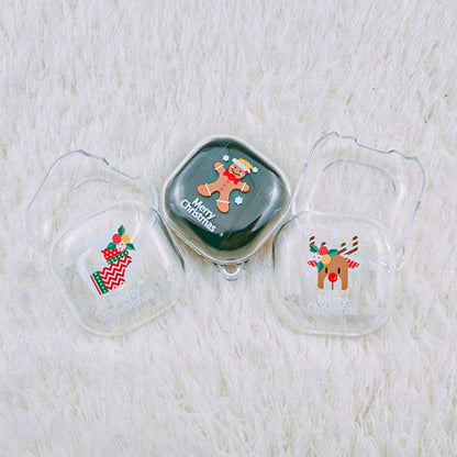 For Samsung Galaxy Buds Live Christmas Transparent TPU Earphone Case(Christmas Socks) - Samsung Earphone Case by PMC Jewellery | Online Shopping South Africa | PMC Jewellery