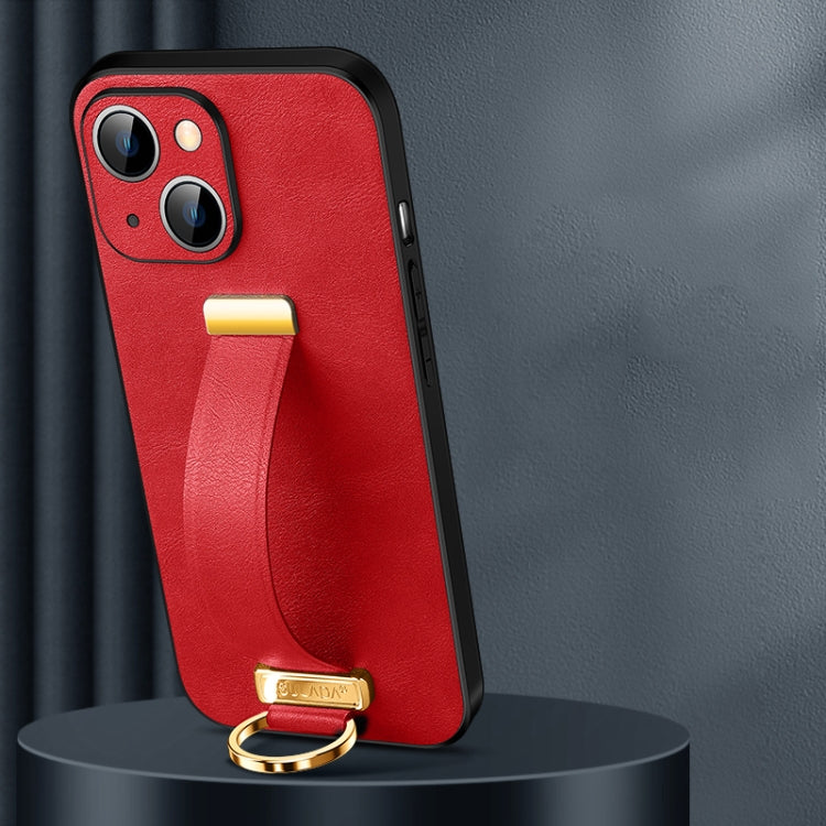 For iPhone 14 SULADA Cool Series PC + Leather Texture Skin Feel Phone Case(Red) - iPhone 14 Cases by SULADA | Online Shopping South Africa | PMC TechLife | Buy Now Pay Later Mobicred