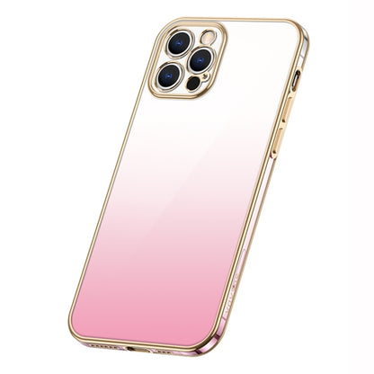 For iPhone 14 Pro Max SULADA Iridescence Series Plating Transparent Gradient Phone Case(Pink) - iPhone 14 Pro Max Cases by SULADA | Online Shopping South Africa | PMC Jewellery | Buy Now Pay Later Mobicred