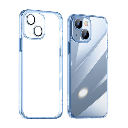 For iPhone 14 SULADA Crystal Steel Series TPU Transparent Phone Case(Blue) - iPhone 14 Cases by SULADA | Online Shopping South Africa | PMC Jewellery