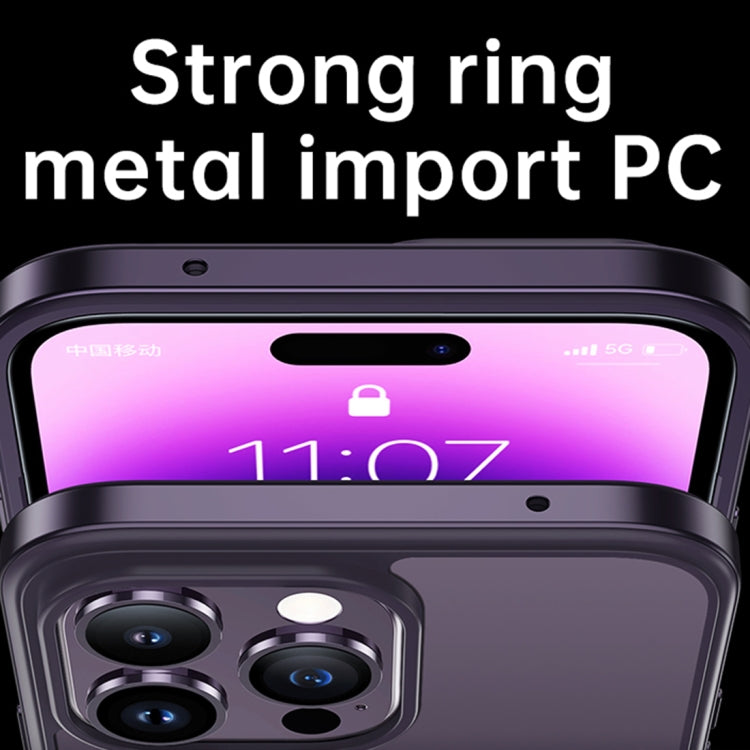 For iPhone 14 Pro Max SULADA Metal Frame + Nano Glass + TPU Phone Case(Black) - free shipping - PMC TechLife - Order now!