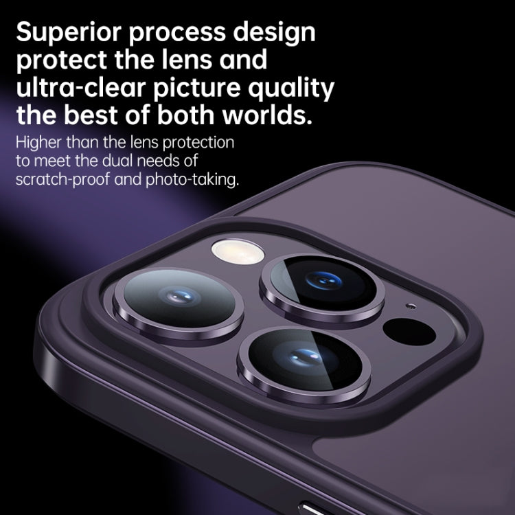 For iPhone 14 Pro Max SULADA Metal Frame + Nano Glass + TPU Phone Case(Dark Blue) - iPhone 14 Pro Max Cases by SULADA | Online Shopping South Africa | PMC Jewellery