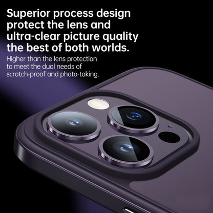 For iPhone 14 Pro Max SULADA Metal Frame + Nano Glass + TPU Phone Case(Dark Blue) - iPhone 14 Pro Max Cases by SULADA | Online Shopping South Africa | PMC Jewellery