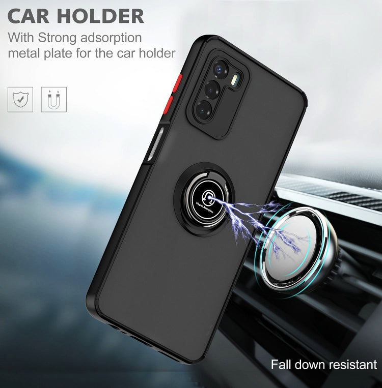 For ZTE Blade V40 Vita Q Shadow 1 Series TPU + PC Phone Case with Ring(Black+Red) - free shipping - PMC TechLife - Order now!