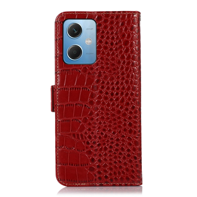 For Xiaomi Redmi Note 12 China Crocodile Top Layer Cowhide Leather Phone Case(Red) - Note 12 Cases by PMC Jewellery | Online Shopping South Africa | PMC Jewellery