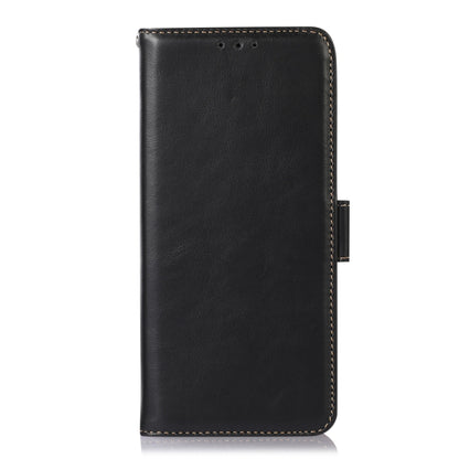 For Xiaomi Redmi Note 12 Pro 5G China Crazy Horse Top Layer Cowhide Leather Phone Case(Black) - Note 12 Pro Cases by PMC Jewellery | Online Shopping South Africa | PMC Jewellery