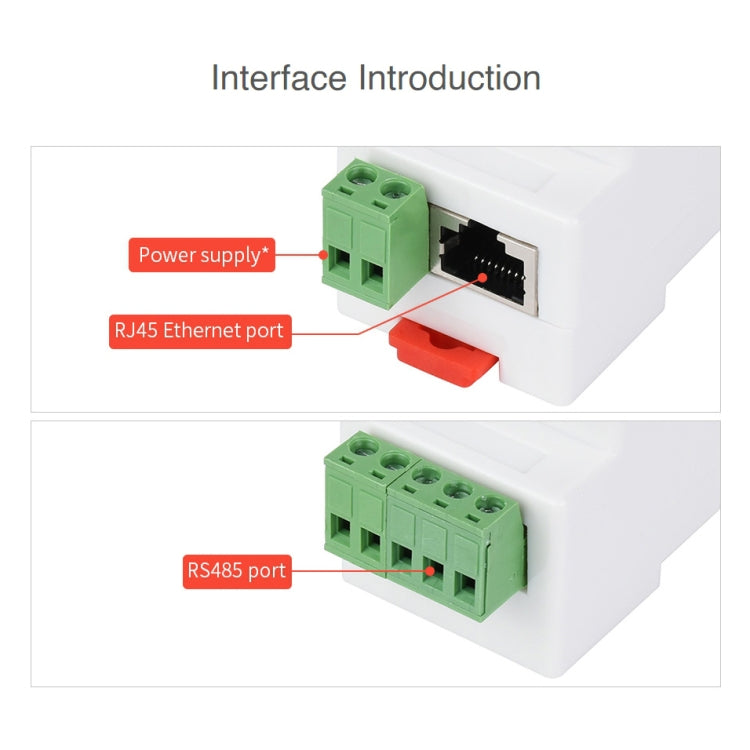 Waveshare Din Rail RS485 to RJ45 Serial Server with POE Function - free shipping - PMC TechLife - Order now!