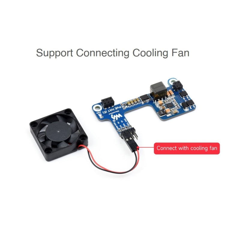 Waveshare Power over Ethernet HAT for Raspberry Pi 3B+/4B - Mini PC Accessories by WAVESHARE | Online Shopping South Africa | PMC TechLife | Buy Now Pay Later Mobicred