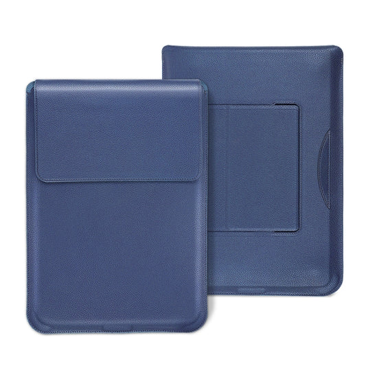 For MacBook 15 / 16 inch PU Leather 4 in 1 Laptop Bag with Functional Bracket(Dark Blue) - Protective Bags by PMC Jewellery | Online Shopping South Africa | PMC Jewellery