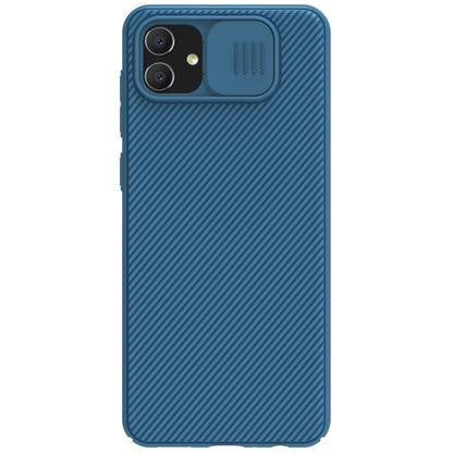 For Samsung Galaxy A04 NILLKIN Black Mirror Series Camshield PC Phone Case(Blue) - Galaxy Phone Cases by NILLKIN | Online Shopping South Africa | PMC Jewellery