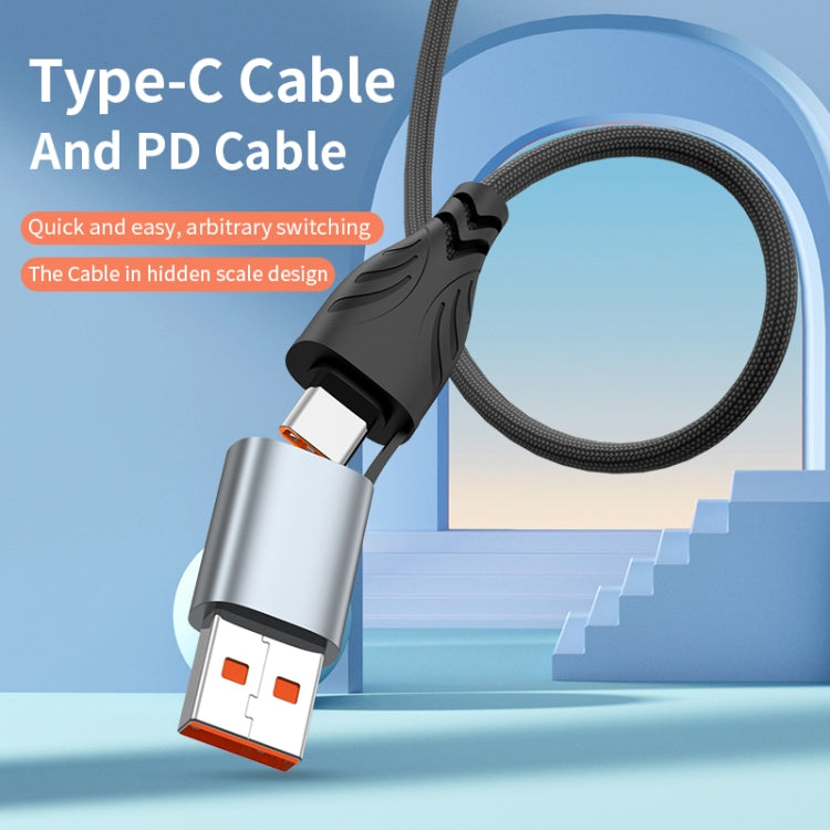 ADC-008 2 in 1 PD 30W USB/Type-C to 8 Pin Fast Charge Data Cable, Length: 1m - 2 in 1 Cable by PMC Jewellery | Online Shopping South Africa | PMC Jewellery