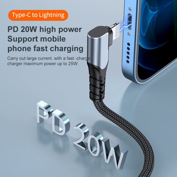 ADC-009 20W USB-C/Type-C to 8 Pin Double Elbow Data Cable, Length:1m - 2 in 1 Cable by PMC TechLife | Online Shopping South Africa | PMC TechLife