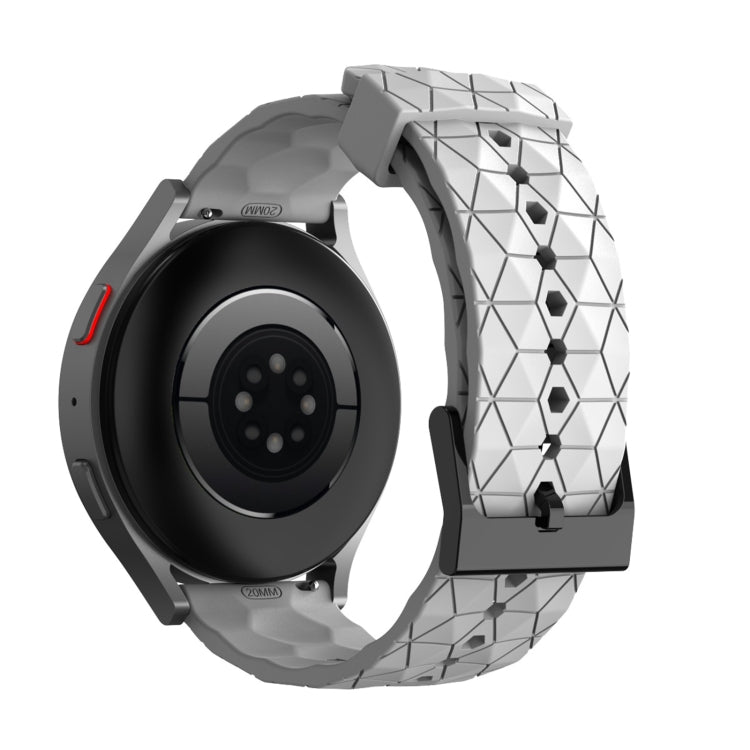 20mm Football Texture Silicone Watch Band(White) - free shipping - PMC TechLife - Order now!
