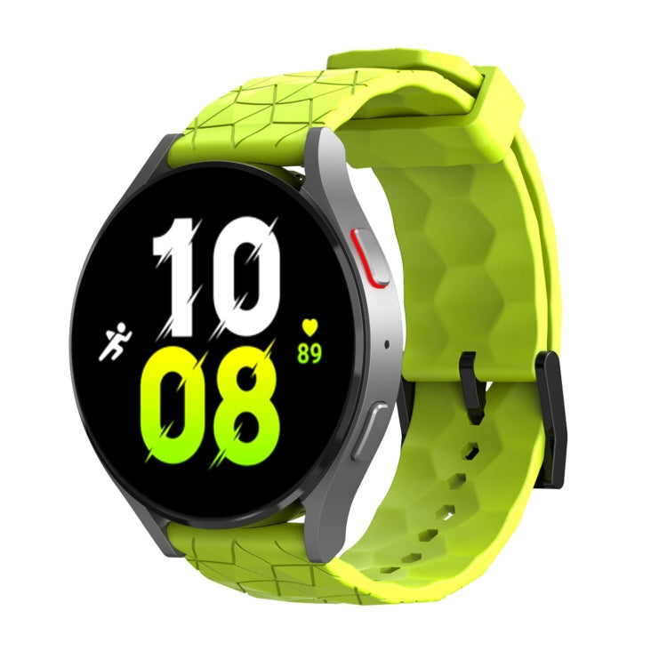 20mm Football Texture Silicone Watch Band(Lime Green) - free shipping - PMC TechLife - Order now!