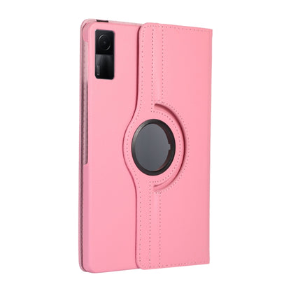 For Xiaomi Redmi Pad 10.61 360 Degree Rotation Litchi Texture Leather Tablet Case(Pink) -  by PMC Jewellery | Online Shopping South Africa | PMC Jewellery