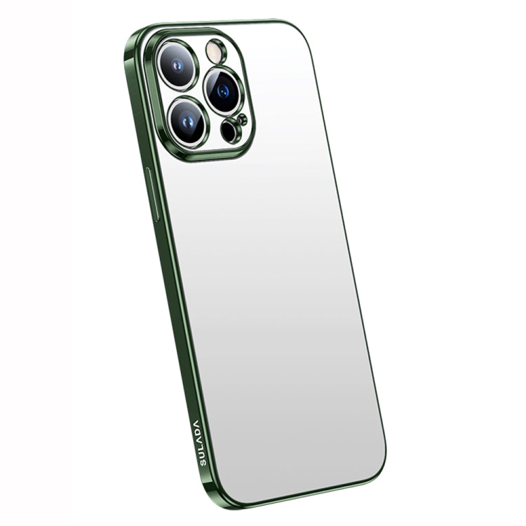 For iPhone 14 Pro SULADA Electroplating Frosted All-inclusive TPU Phone Case(Green) - iPhone 14 Pro Cases by SULADA | Online Shopping South Africa | PMC TechLife
