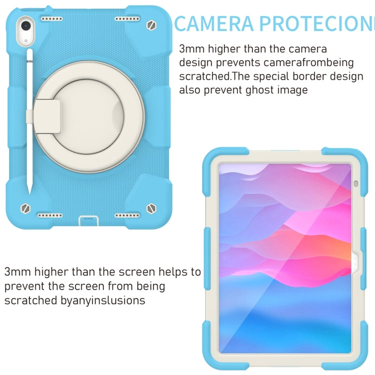 For iPad 2025 / 2022 360 Rotation PC+Silicone Tablet Case(Sky Blue) - iPad 2025 / 2022 Cases by PMC Jewellery | Online Shopping South Africa | PMC Jewellery | Buy Now Pay Later Mobicred