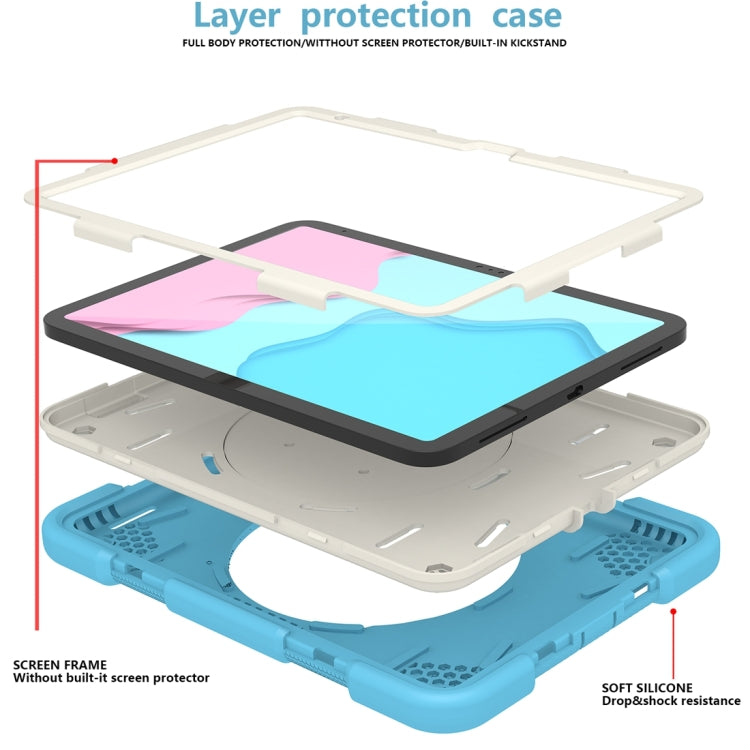 For iPad 2025 / 2022 360 Rotation PC+Silicone Tablet Case(Sky Blue) - iPad 2025 / 2022 Cases by PMC Jewellery | Online Shopping South Africa | PMC Jewellery | Buy Now Pay Later Mobicred