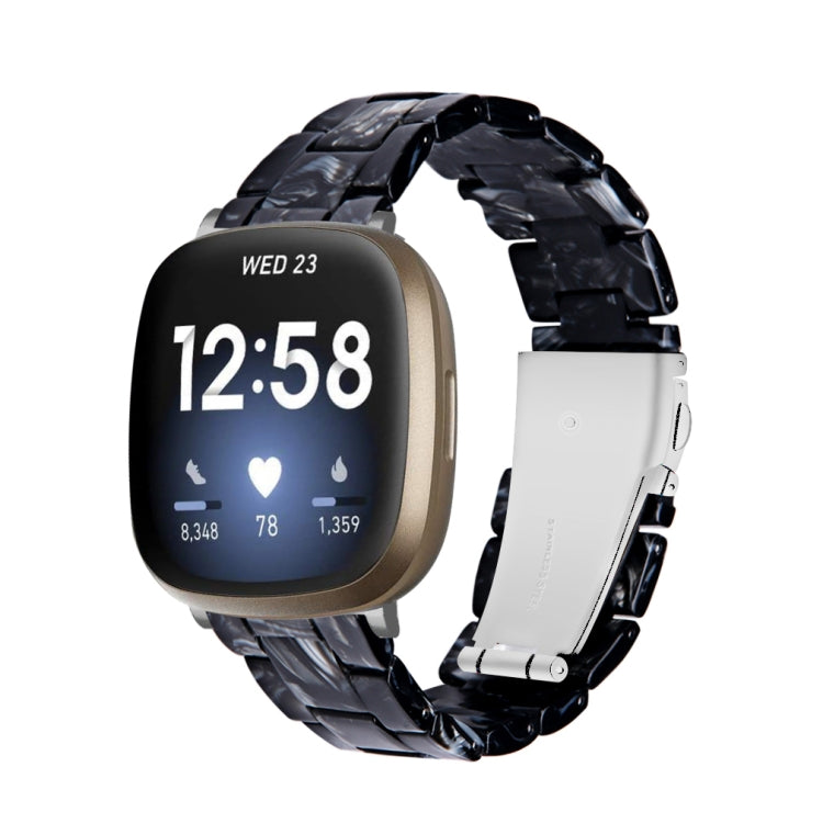 For Fitbit Versa 3 / Sense Universal Resin Watch Band(Shiny Black) - free shipping - PMC TechLife - Order now!