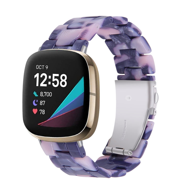 For Fitbit Versa 4 / Sense 2 Universal Resin Watch Band(Dark Black Pink) - free shipping - PMC TechLife - Order now!