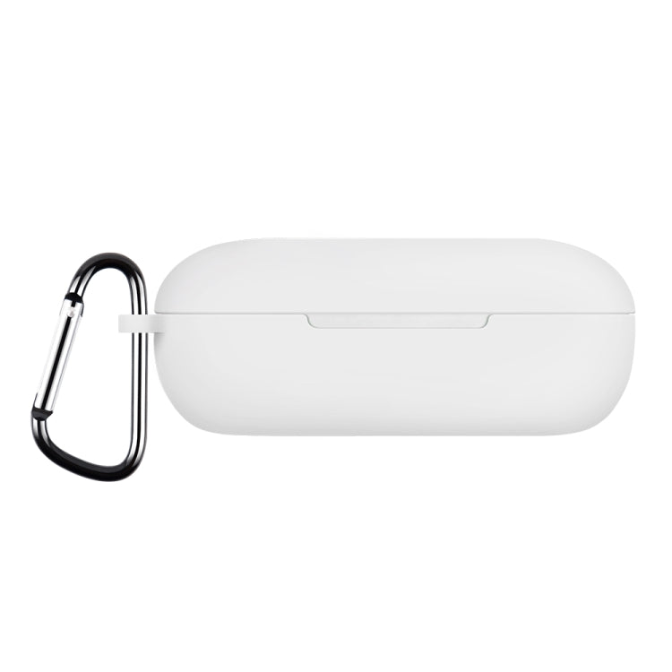 For Huawei FreeBuds SE Pure Color Bluetooth Earphone Silicone Case with Hook(White) - Huawei Earphone Case by PMC Jewellery | Online Shopping South Africa | PMC Jewellery