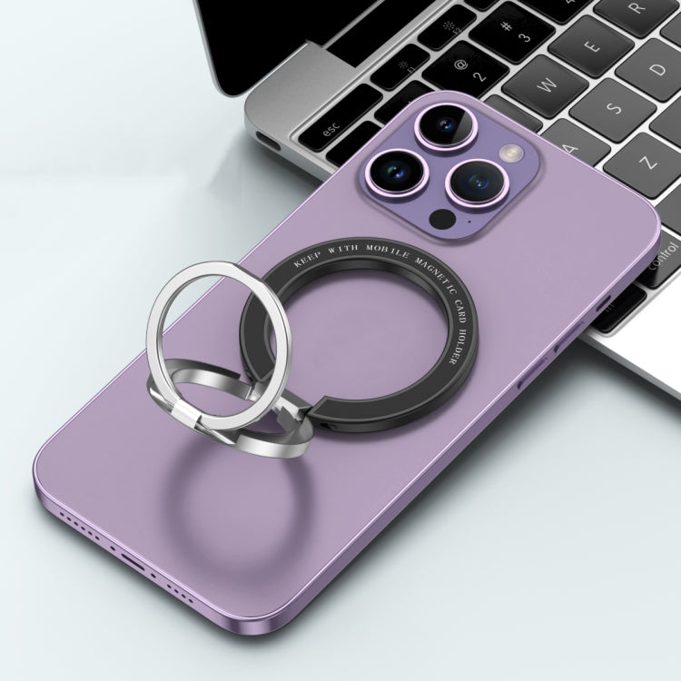 Car Magnetic Dual Axis Ring Phone Holder(Frosted Black) - Ring Holder by PMC TechLife | Online Shopping South Africa | PMC TechLife