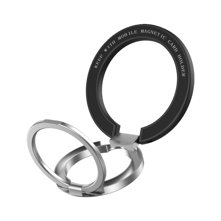 Car Magnetic Dual Axis Ring Phone Holder(Frosted Black) - Ring Holder by PMC Jewellery | Online Shopping South Africa | PMC Jewellery