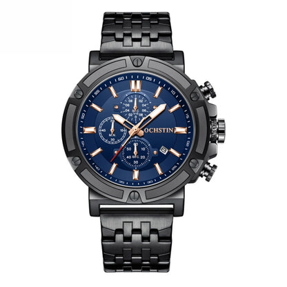 OCHSTIN 7247 Fashion Steel Strap Multifunctional Quartz Men Watch(Black) - Metal Strap Watches by OCHSTIN | Online Shopping South Africa | PMC Jewellery | Buy Now Pay Later Mobicred