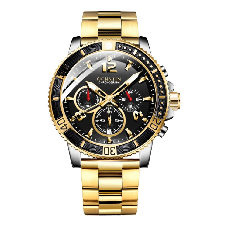 OCHSTIN 7263 Fashion Steel Strap Multifunctional Quartz Men Watch(Gold) - Metal Strap Watches by OCHSTIN | Online Shopping South Africa | PMC Jewellery | Buy Now Pay Later Mobicred