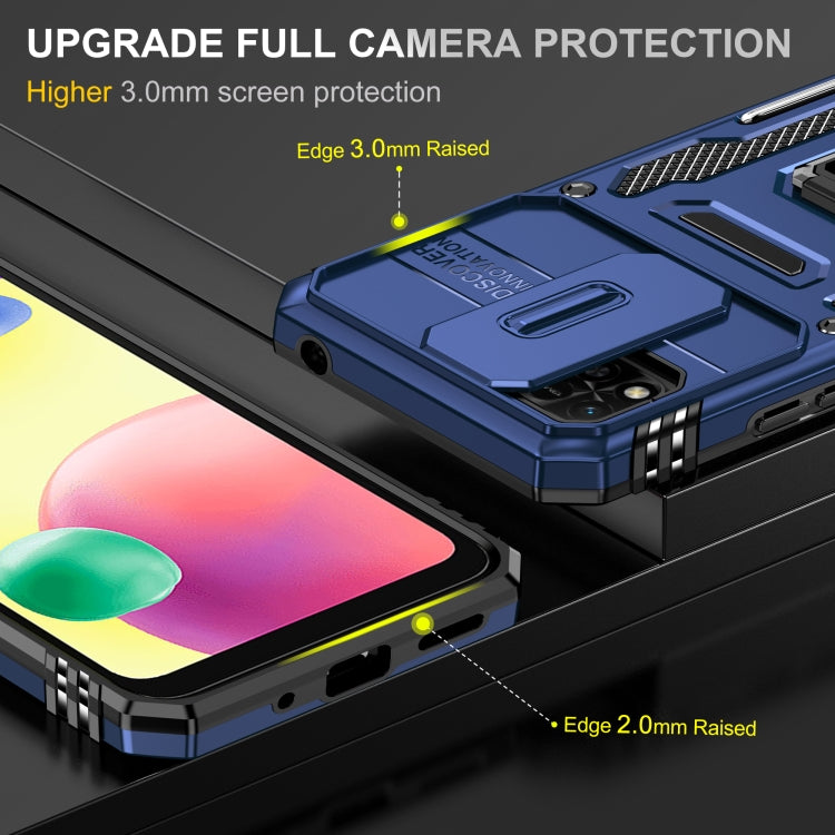 For Xiaomi Redmi 9C / 10A Armor PC + TPU Camera Shield Phone Case(Navy Blue) - free shipping - PMC TechLife - Order now!