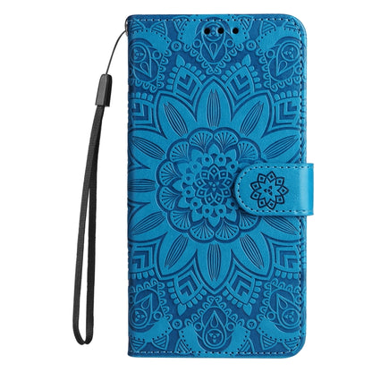 For Huawei nova 10 Embossed Sunflower Leather Phone Case(Blue) - Huawei Cases by PMC Jewellery | Online Shopping South Africa | PMC Jewellery