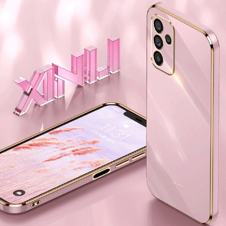 For Samsung Galaxy A14 5G XINLI Straight Edge 6D Electroplate TPU Phone Case(Celestial Blue) - free shipping - PMC TechLife - Order now!