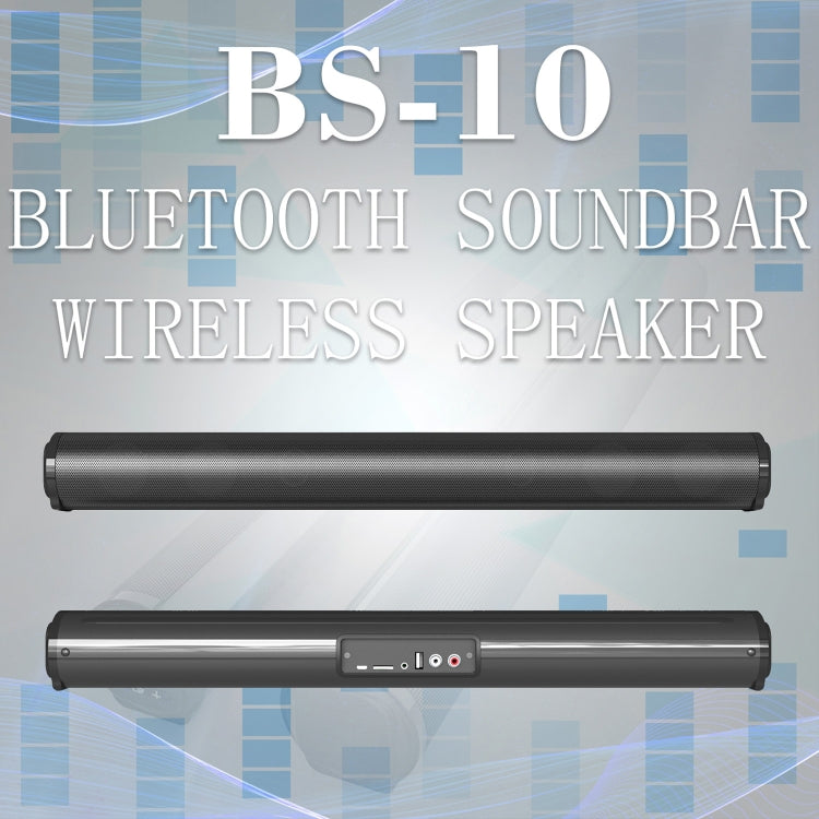 BS-10 Bluetooth 5.0 Speaker TV Soundbar with Remote Control(Black) - Desktop Speaker by PMC TechLife | Online Shopping South Africa | PMC TechLife