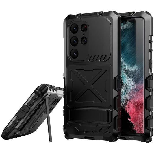 For Samsung Galaxy S23 Ultra 5G R-JUST Life Waterproof Dustproof Shockproof Phone Case(Black) - Galaxy S23 Ultra 5G Cases by R-JUST | Online Shopping South Africa | PMC Jewellery | Buy Now Pay Later Mobicred