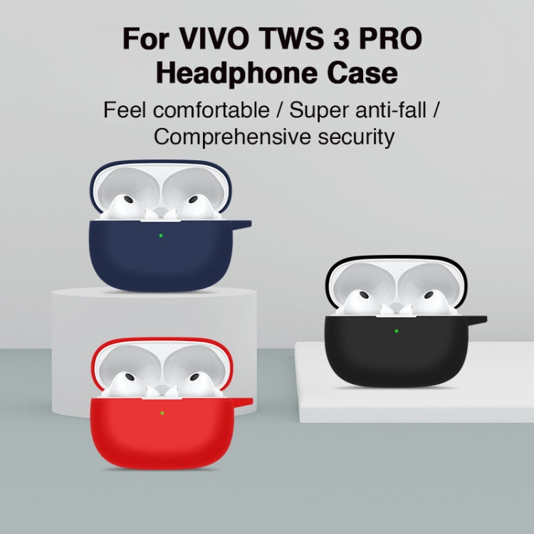 For vivo TWS 3 Pro Silicone Earphone Protective Case(Red) - Other Earphone Case by PMC Jewellery | Online Shopping South Africa | PMC Jewellery