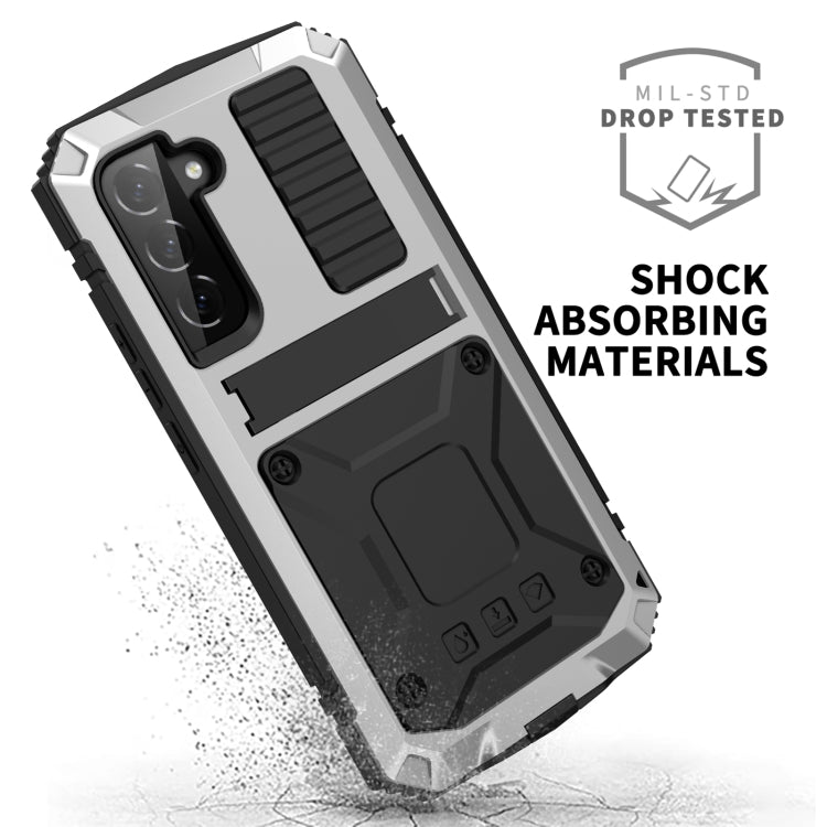 For Samsung Galaxy S23 5G R-JUST Life Waterproof Dustproof Shockproof Phone Case(Silver) - Galaxy S23 5G Cases by R-JUST | Online Shopping South Africa | PMC Jewellery | Buy Now Pay Later Mobicred