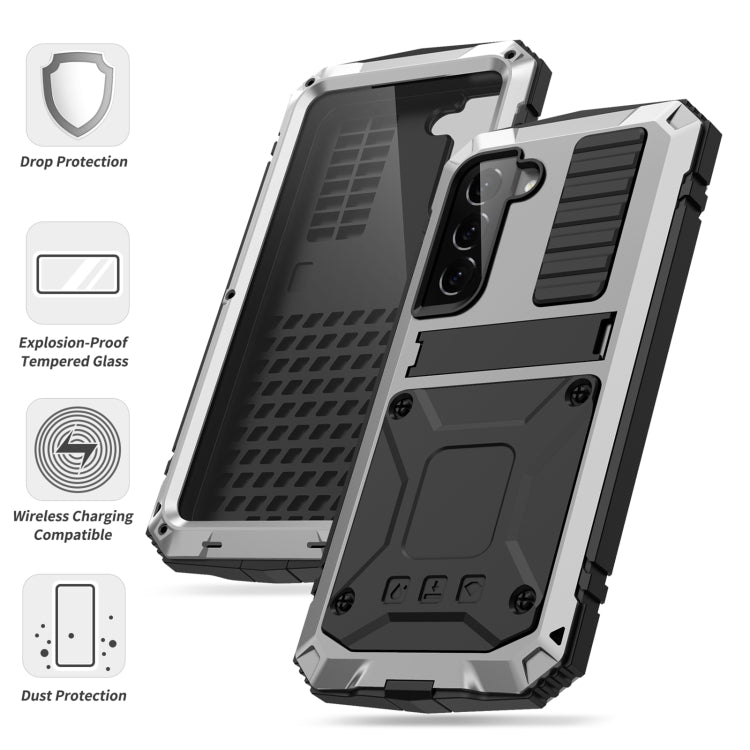 For Samsung Galaxy S23 5G R-JUST Life Waterproof Dustproof Shockproof Phone Case(Silver) - Galaxy S23 5G Cases by R-JUST | Online Shopping South Africa | PMC Jewellery | Buy Now Pay Later Mobicred