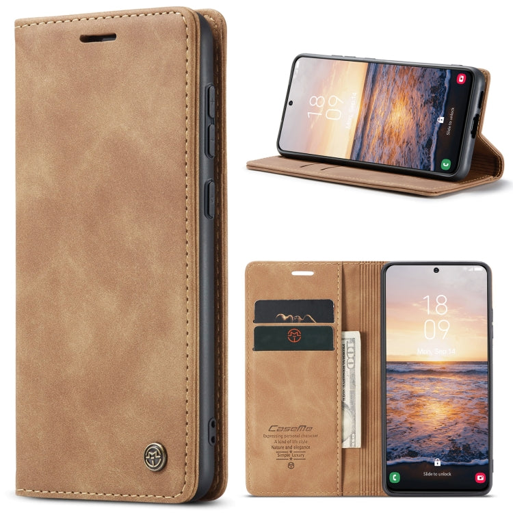 For Samsung Galaxy S23 5G CaseMe 013 Multifunctional Horizontal Flip Leather Phone Case(Brown) - Galaxy S23 5G Cases by CaseMe | Online Shopping South Africa | PMC Jewellery | Buy Now Pay Later Mobicred