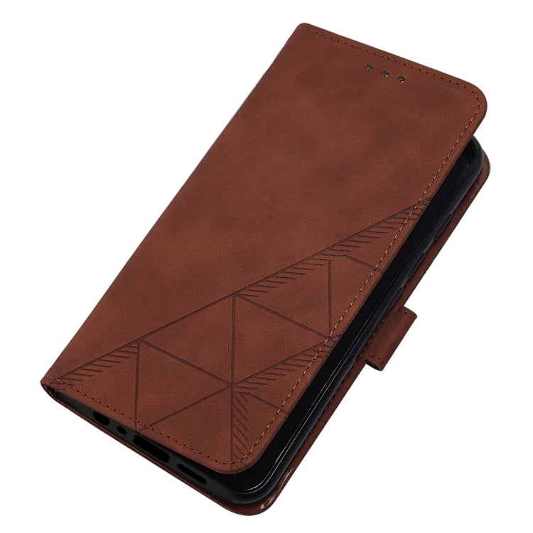 For Samsung Galaxy A04e Crossbody 3D Embossed Flip Leather Phone Case(Brown) - Galaxy Phone Cases by PMC TechLife | Online Shopping South Africa | PMC TechLife | Buy Now Pay Later Mobicred