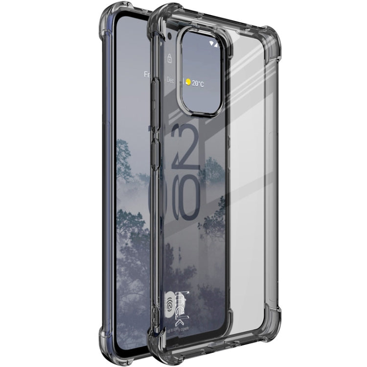 For Nokia X30 5G imak Shockproof Airbag TPU Phone Case(Transparent Black) - Nokia Cases by imak | Online Shopping South Africa | PMC Jewellery | Buy Now Pay Later Mobicred