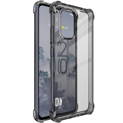 For Nokia X30 5G imak Shockproof Airbag TPU Phone Case(Transparent Black) - Nokia Cases by imak | Online Shopping South Africa | PMC Jewellery | Buy Now Pay Later Mobicred