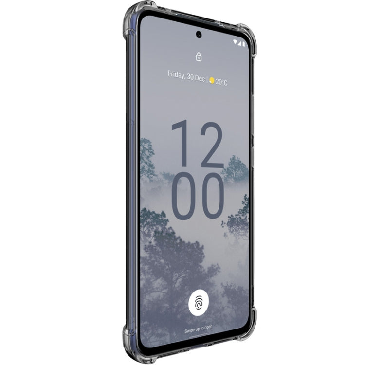 For Nokia X30 5G imak Shockproof Airbag TPU Phone Case(Transparent Black) - Nokia Cases by imak | Online Shopping South Africa | PMC Jewellery | Buy Now Pay Later Mobicred