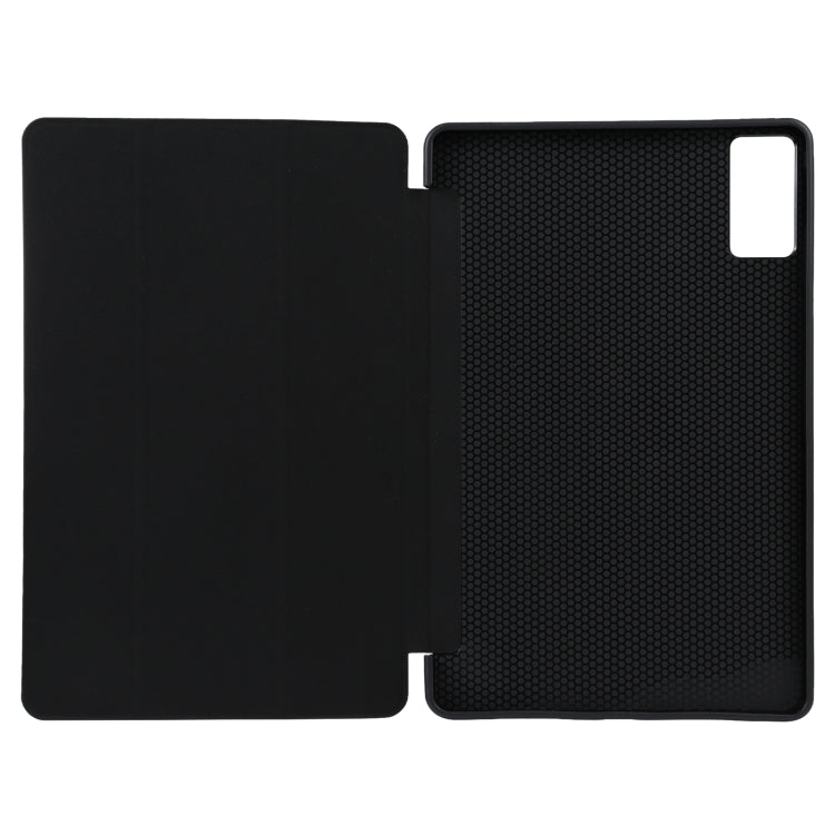 For Xiaomi Redmi Pad 10.61 2022 Three-fold Holder Flip Tablet Leather Case(Black) -  by PMC Jewellery | Online Shopping South Africa | PMC Jewellery